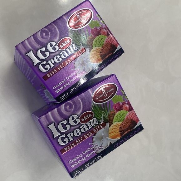 2X AICHUN BEAUTY Ice Cream Facial Wash Off Mud Mask, New in box, expires 2027 - Picture 13 of 13